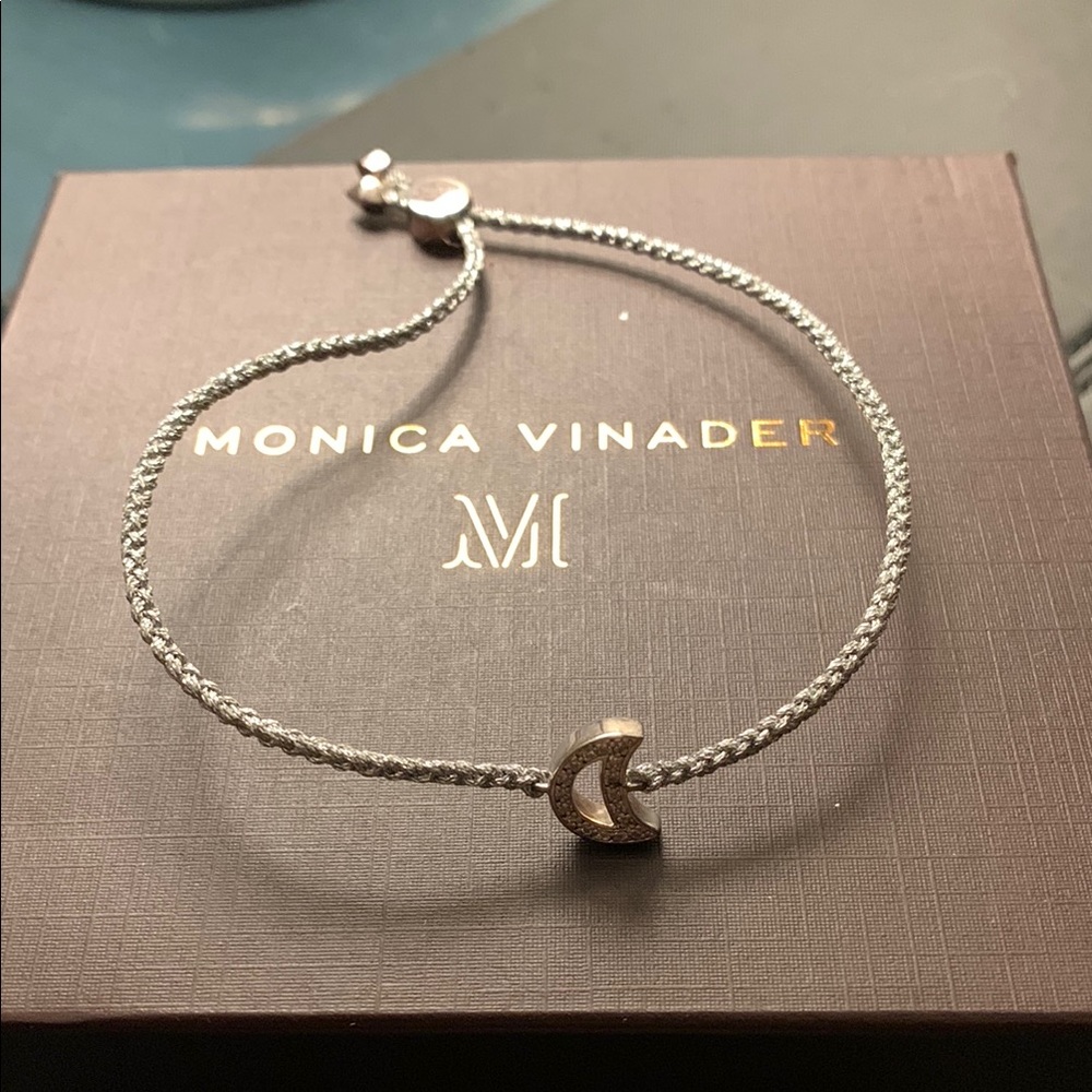 Monica Vinader Silver Chain-Link Bracelet with Adjustable Clasp